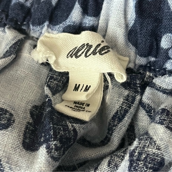 Aerie Linen Blend Hawaiian Floral Side Tie Mini Dress Women’s M Cottagecore - Picture 10 of 10